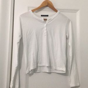 Rare Brandy Melville white long sleeve tee